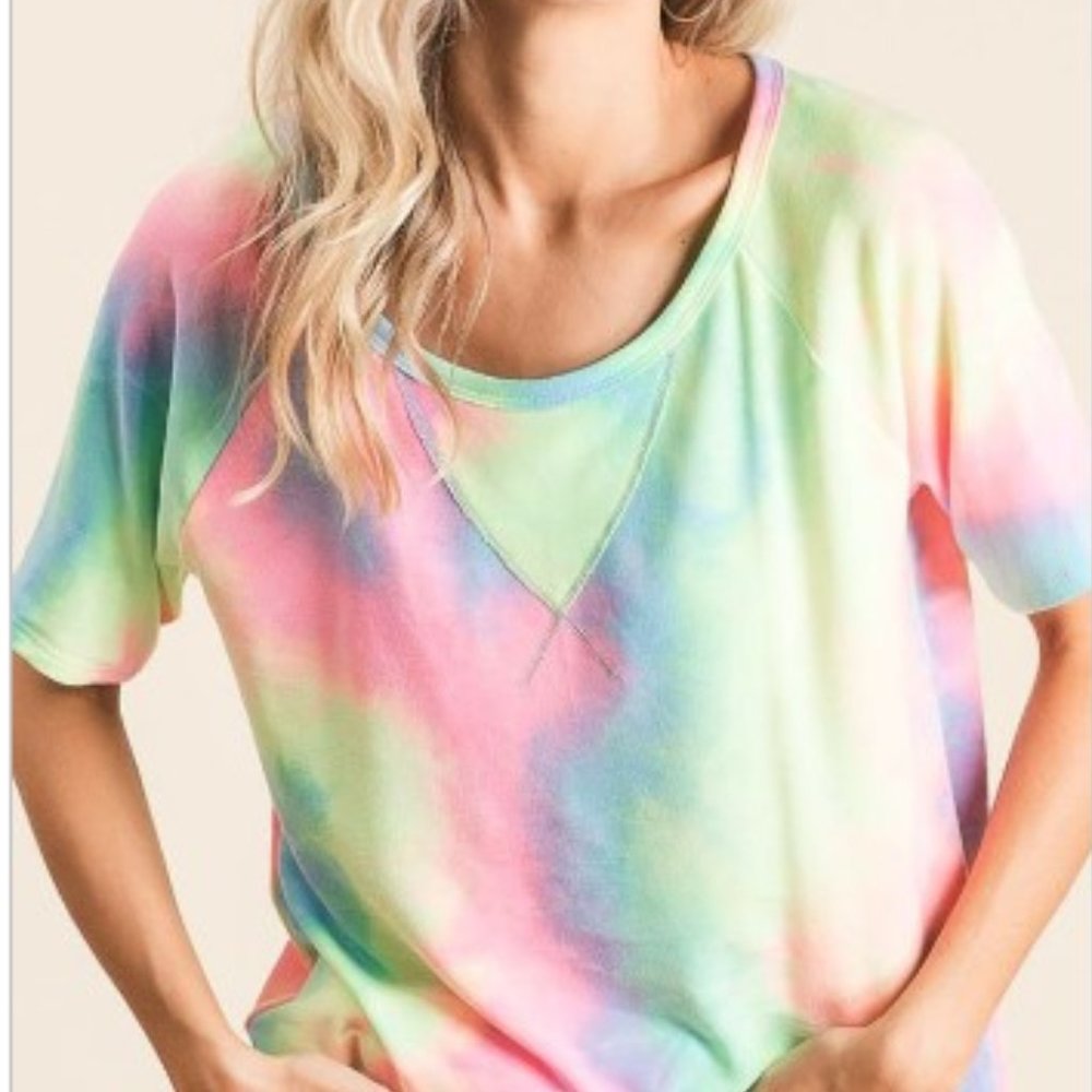 Last XL • French Terry Tie Dye Top - Picture 2 of 4
